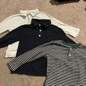 3-pack Crewcuts long sleeved polos and Henley.